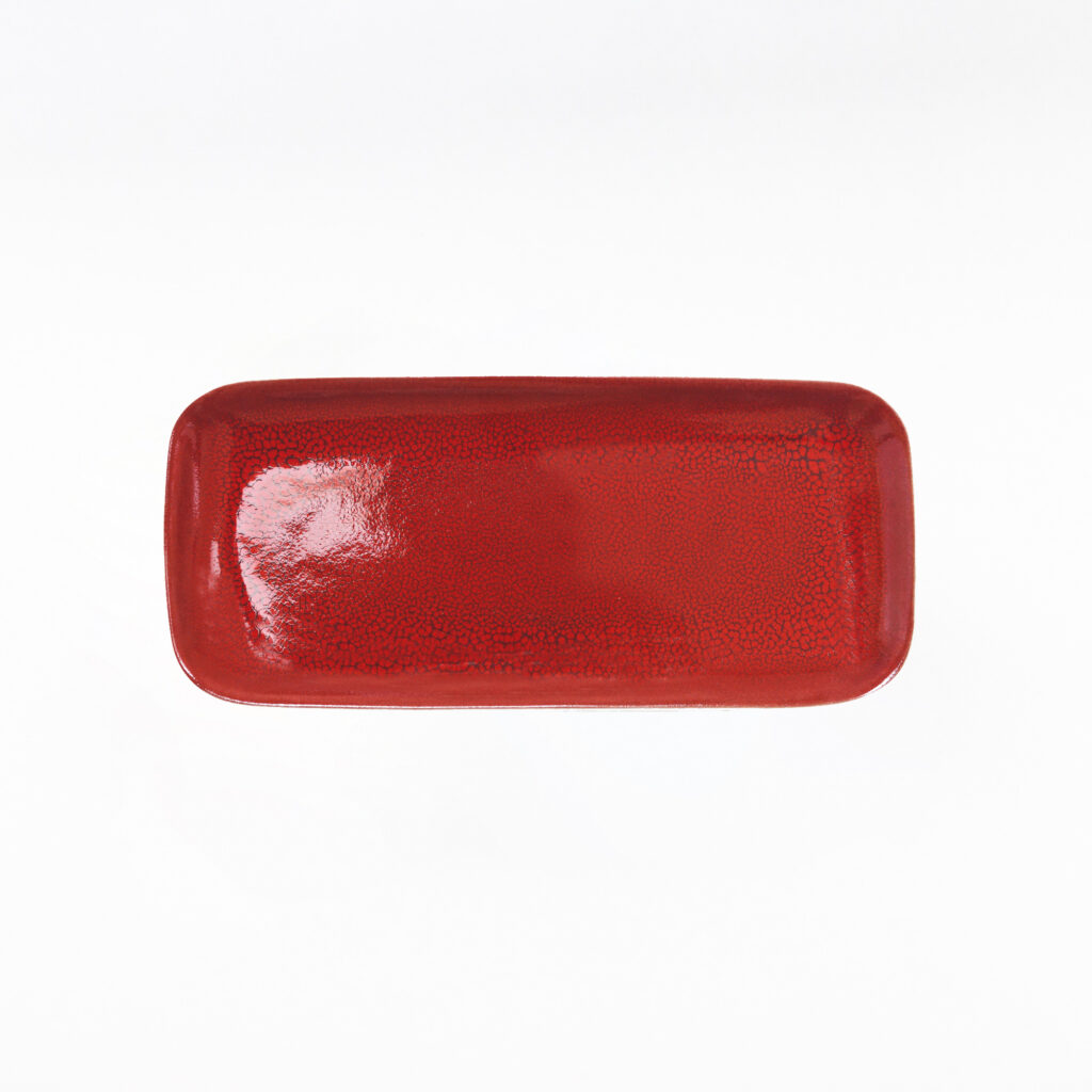 Sushi-Platte in der Farbe Cerise (rot) von Jars Céramistes